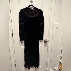 Elegant Black Velvet Kids Formal Dress